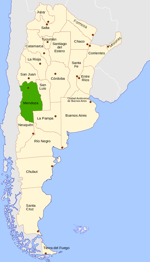 Provincia de Mendoza Location